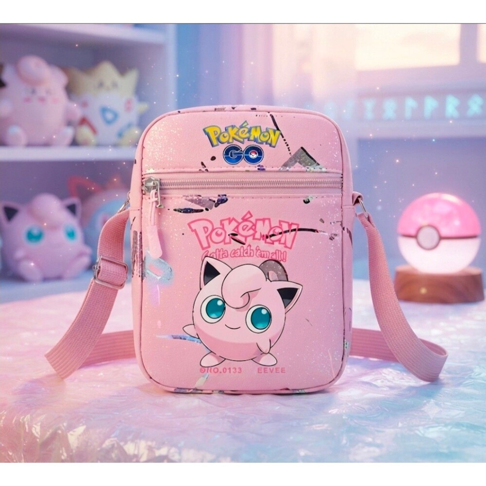 Pokémon Jigglypuff Pink Crossbody Bag - Anime Shoulder Bag